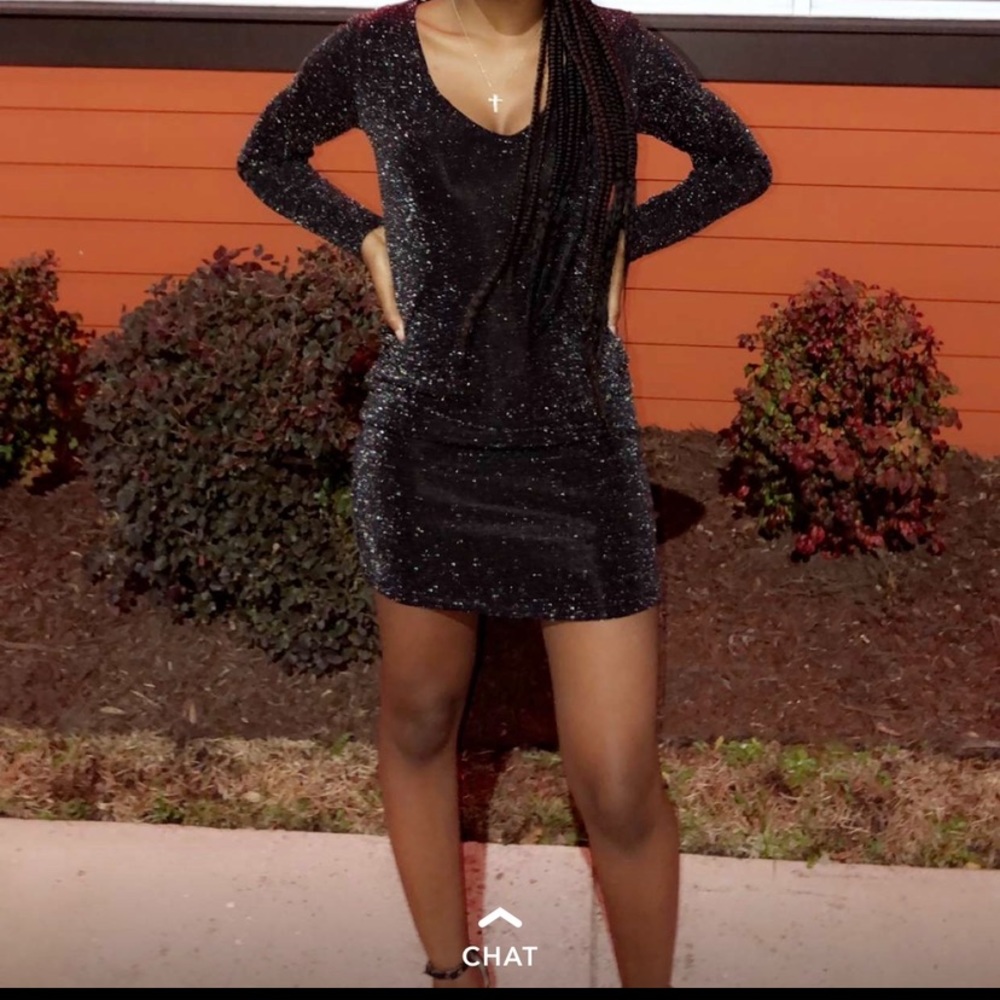 Black glittery dress